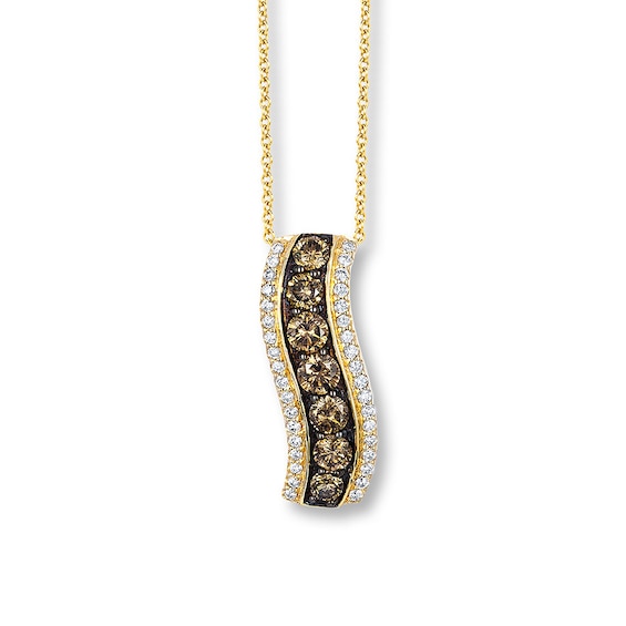 Previously Owned Le Vian Chocolate Diamond Necklace 7/8 ctw 14K Honey Gold