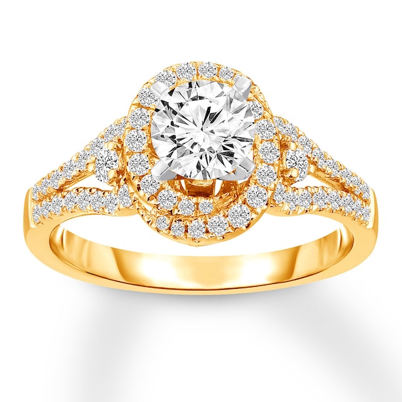 Previously Owned Diamond Engagement Ring 1 Carat tw Round-Cut 14K Yellow Gold