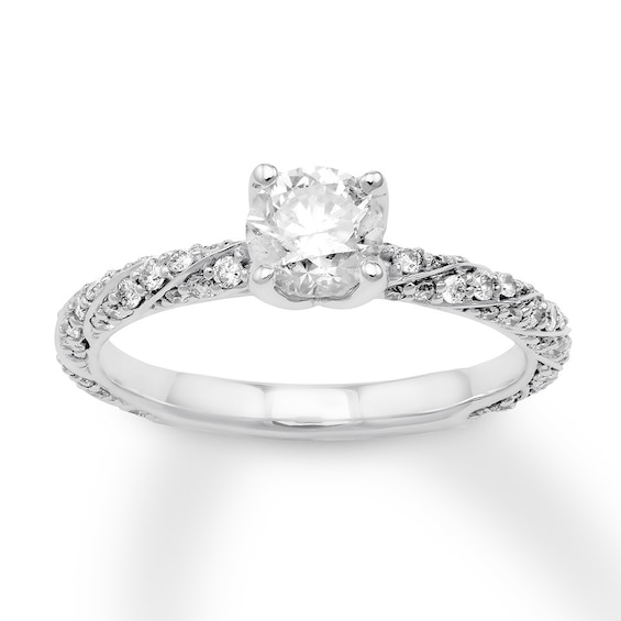 Previously Owned Diamond Engagement Ring 1 ct tw Round-cut 14K White Gold