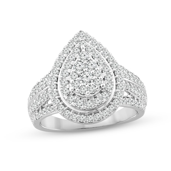 Previously Owned Diamond Engagement Ring 1 ct tw Round-Cut 10K White Gold