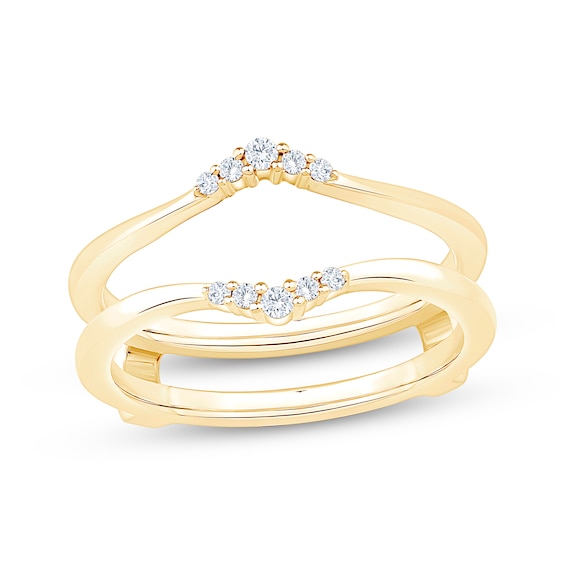 Previously Owned Diamond Chevron Enhancer Ring 1/10 ct tw 14K Yellow Gold