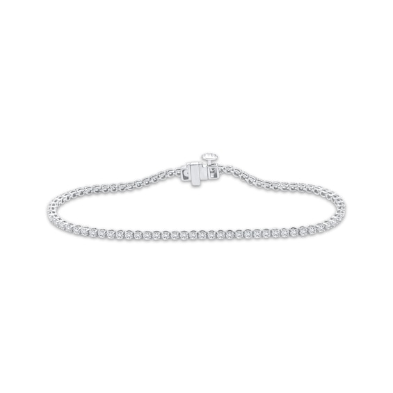 Previously Owned KAY Lab-Grown Diamond Tennis Bracelet 2 ct tw 10K White Gold 7"