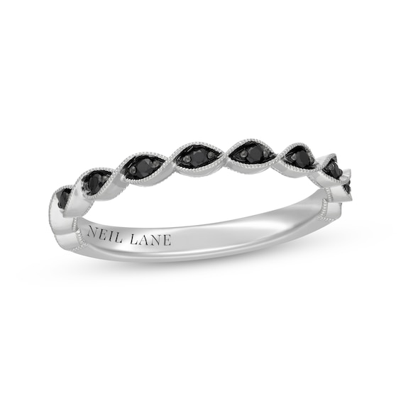 Previously Owned Neil Lane Black Diamond Anniversary Ring 1/10 ct tw 14K White Gold