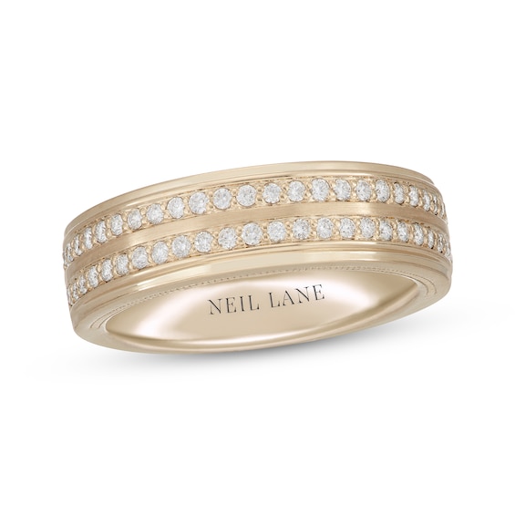 Previously Owned Neil Lane Men’s Round-cut Diamond Wedding Band 1/2 ct tw 14K Yellow Gold
