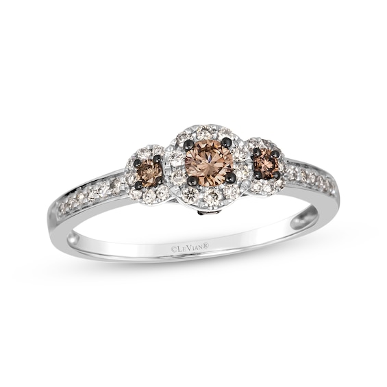 Previously Owned Le Vian Diamond Three-Stone Ring 3/8 ct tw 14K Vanilla Gold