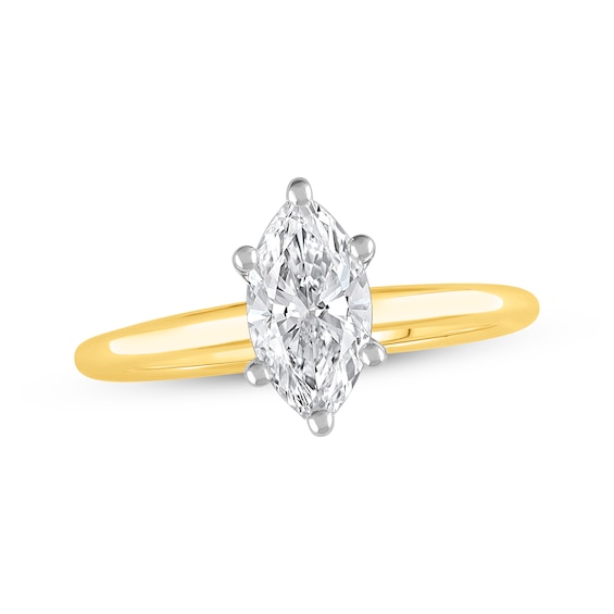 Previously Owned Marquise-Cut Lab-Grown Diamond Solitaire Engagement Ring 1 ct tw 14K Yellow Gold (F/VS2)