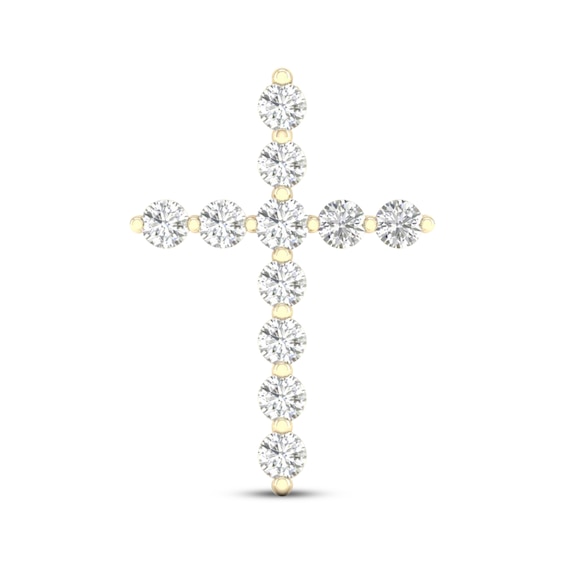 Previously Owned KAY Lab-Grown Diamonds Cross Charm 1/2 ct tw 14K Yellow Gold