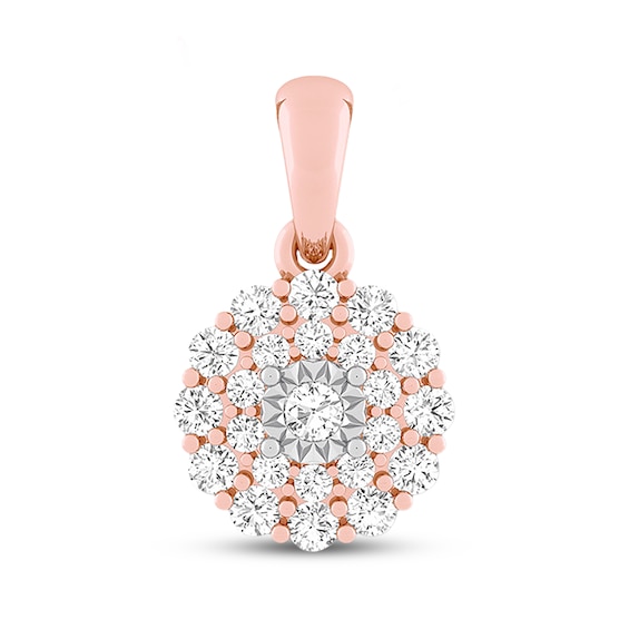Previously Owned Diamond Charm 3/8 ct tw Round-cut 10K Rose Gold
