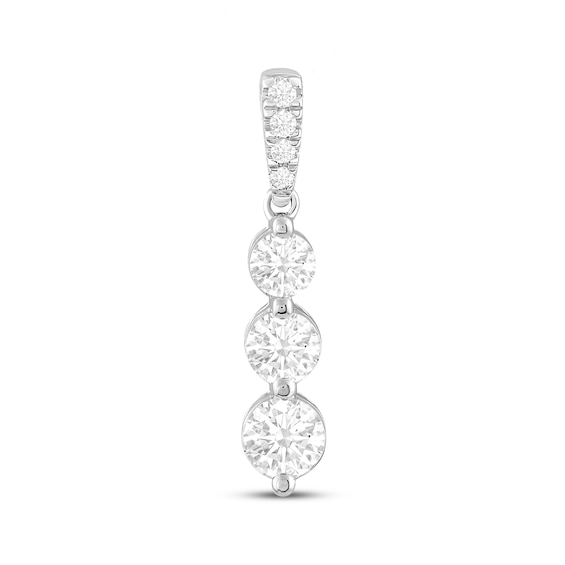 Previously Owned Memories Moments Magic KAY Lab-Grown Diamonds Graduated Three-Stone Charm 3/4 ct tw 14K White Gold