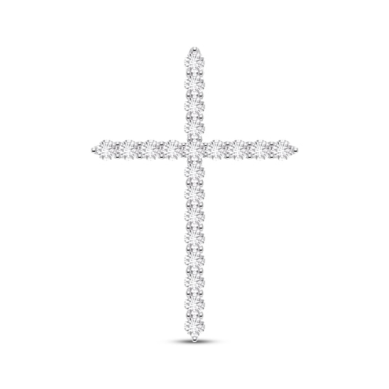 Previously Owned KAY Lab-Grown Diamonds Cross Charm 1/2 ct tw 14K White Gold