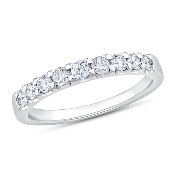 Previously Owned Diamond Anniversary Ring 1/2 ct tw Round-cut 14K White Gold