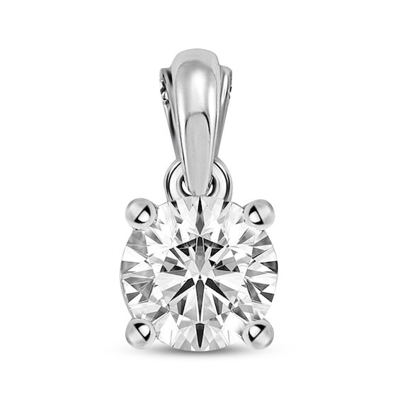 Previously Owned GSI Solitaire Diamond Charm 1/3 ct tw Round-cut 14K White Gold