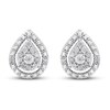 Thumbnail Image 2 of Diamond Pear Earrings 1/5 ct tw Round-cut Sterling Silver