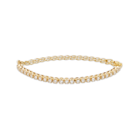 Diamond Adjustable Line Bracelet 1/2 ct tw 10K Yellow Gold 6.25" to 9"