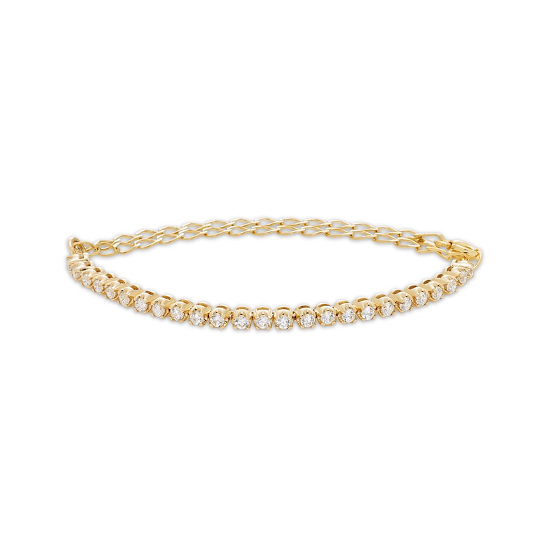Main Image 1 of Diamond Adjustable Line Bracelet 1/2 ct tw 10K Yellow Gold 6.25" to 9"
