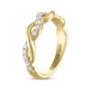 THE LEO Diamond Round-Cut Crossover Twist Anniversary Band 1/3 ct tw 14K Yellow Gold