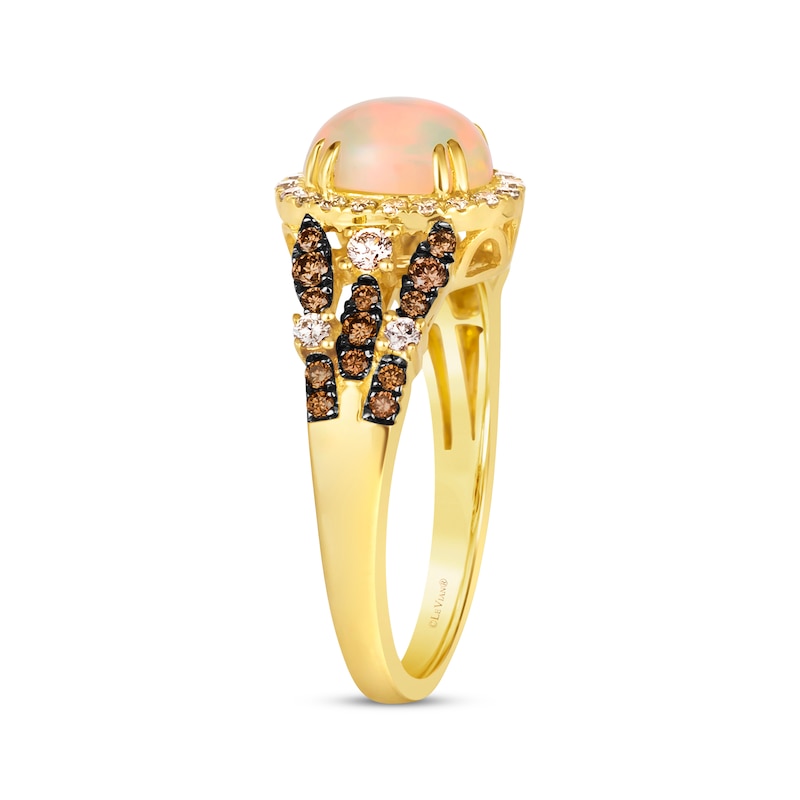 Main Image 2 of Le Vian Venetian Mosaic Opal Ring 1/2 ct tw Diamonds 14K Honey Gold
