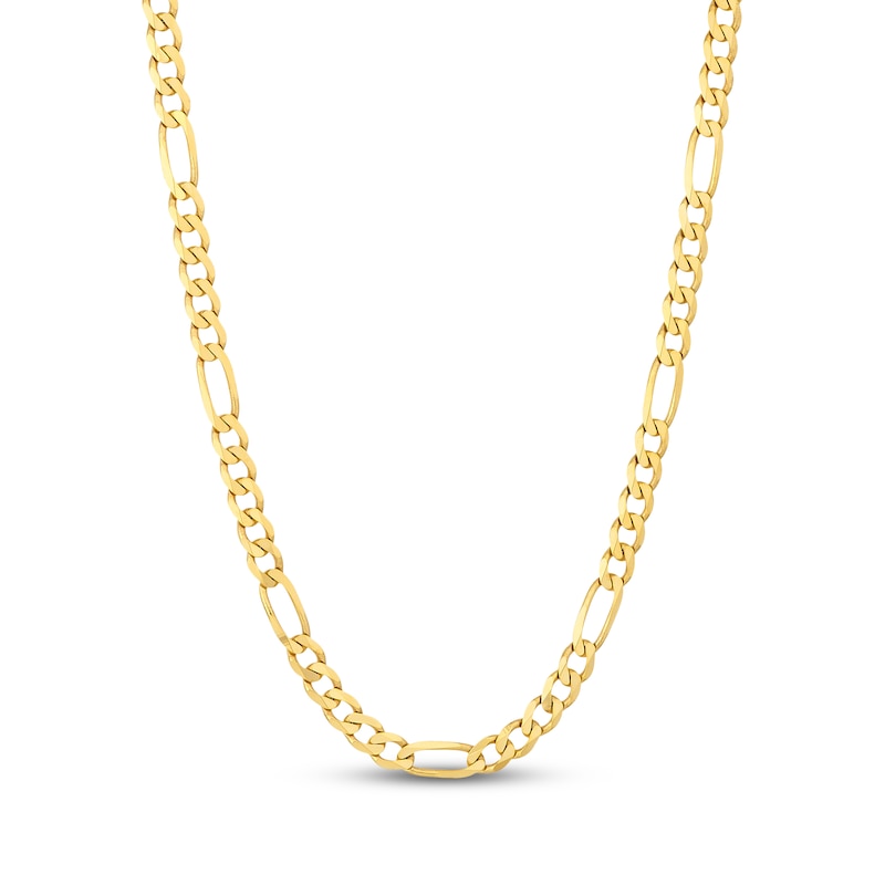 Main Image 1 of 4.65mm Figaro Chain Necklace Solid 10K Yellow Gold 22"