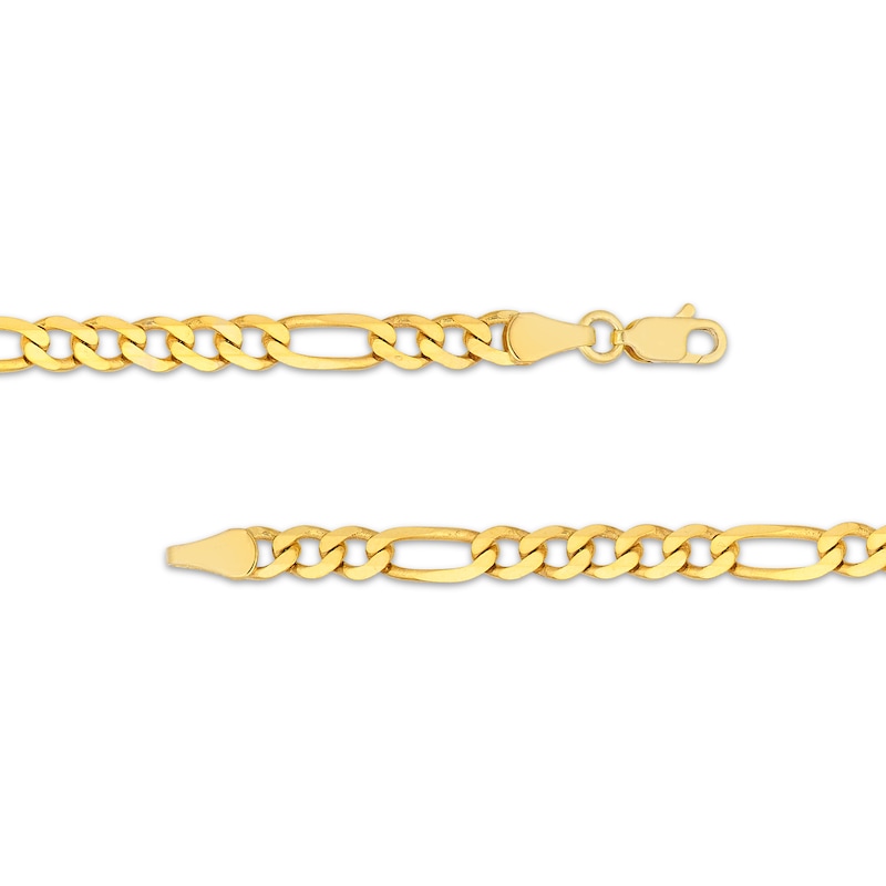Main Image 3 of 4.65mm Figaro Chain Necklace Solid 10K Yellow Gold 22"