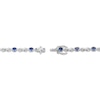 Thumbnail Image 3 of Blue & White Lab-Created Sapphire Infinity Bracelet Sterling Silver 7.25"