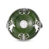 Thumbnail Image 3 of Nephrite Jade Donut Ring Sterling Silver