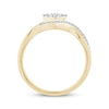 Thumbnail Image 4 of Baguette & Round-Cut Multi- Diamond Split Shank Fashion Ring 1/5 ct tw 10K Yellow Gold