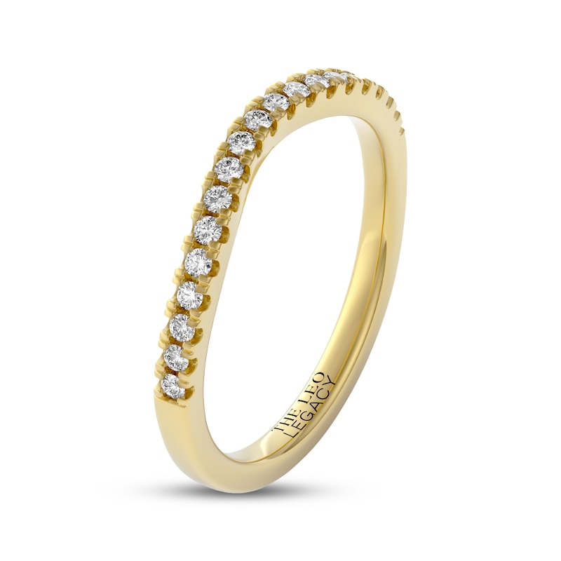 Main Image 2 of THE LEO Legacy Lab-Grown Diamond Contour Wedding Band 1/5 ct tw 14K Yellow Gold