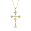 Thumbnail Image 1 of Diamond Crucifix Necklace 1/8 ct tw 14K Yellow Gold 18"