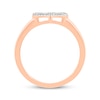Thumbnail Image 3 of Diamond Open Heart Fashion Ring 1/10 ct tw 10K Rose Gold