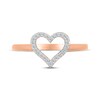 Thumbnail Image 4 of Diamond Open Heart Fashion Ring 1/10 ct tw 10K Rose Gold