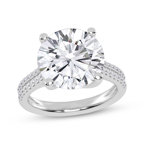 Lab-Grown Diamonds Round-Cut Engagement Ring 5-1/4 ct tw 14K White Gold
