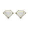 Thumbnail Image 2 of Men's Diamond Faceted Diamond-Shaped Stud Earrings 1/3 ct tw 10K Yellow Gold