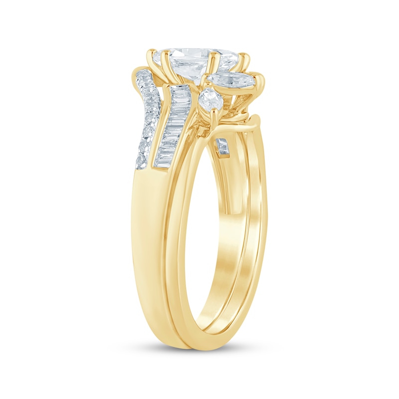 Main Image 2 of Adore Marquise-Cut Diamond Bypass Engagement Ring 1 ct tw 14K Yellow Gold