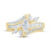 Thumbnail Image 3 of Adore Marquise-Cut Diamond Bypass Engagement Ring 1 ct tw 14K Yellow Gold