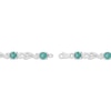 Thumbnail Image 2 of Oceanic Blue Topaz & White Lab-Created Sapphire Link Bracelet Sterling Silver 7.25"