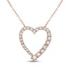 Thumbnail Image 1 of KAY Lab-Grown Diamonds Graduated Heart Necklace 1/2 ct tw 14K Rose Gold 18"