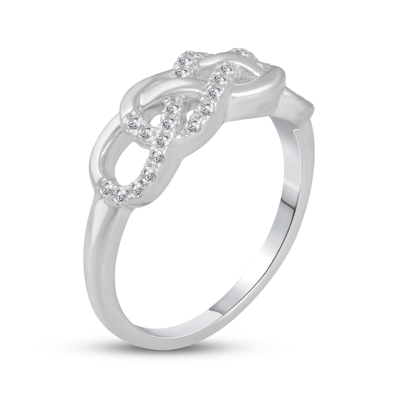 Main Image 2 of Diamond Knot Fashion Ring 1/5 ct tw Sterling Silver