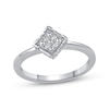 Thumbnail Image 1 of Diamond Accent Pavé Tilted Square Fashion Ring Sterling Silver