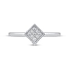 Thumbnail Image 4 of Diamond Accent Pavé Tilted Square Fashion Ring Sterling Silver