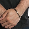 Thumbnail Image 4 of Men's Link Bracelet Black & Rose Ion-Plated Stainless Steel 8.5"