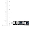 Thumbnail Image 4 of Men's Blue & Black Carbon Fiber Link Chain Bracelet Black Ion-Plated Stainless Steel & Tungsten 9"