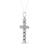 Thumbnail Image 2 of Lab-Grown Diamond Cross Necklace 1/2 ct tw 10K White Gold 18"