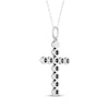 Thumbnail Image 3 of Lab-Grown Diamond Cross Necklace 1/2 ct tw 10K White Gold 18"