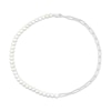 Thumbnail Image 1 of Cultured Pearl & Paperclip Chain Necklace Sterling Silver 18"