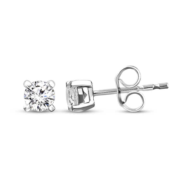 Main Image 1 of KAY Lab-Grown Diamonds Round-Cut Solitaire Earrings 3/4 ct tw 10K White Gold (I/SI2)