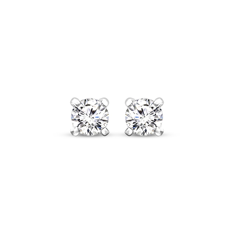 Main Image 2 of KAY Lab-Grown Diamonds Round-Cut Solitaire Earrings 3/4 ct tw 10K White Gold (I/SI2)