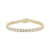 Thumbnail Image 1 of White Lab-Created Sapphire Tennis Bracelet 24K Yellow Gold Vermeil Sterling Silver 7.25"