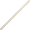 Thumbnail Image 2 of White Lab-Created Sapphire Tennis Bracelet 24K Yellow Gold Vermeil Sterling Silver 7.25"