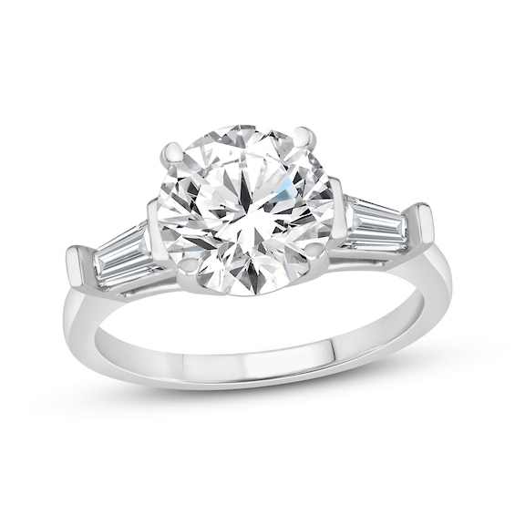 Lab-Grown Diamonds Round-Cut Engagement Ring 3-1/2 ct tw 14K White Gold
