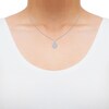 Thumbnail Image 4 of Baguette & Round-Cut Multi-Diamond Necklace 1/3 ct tw 10K White Gold 18"